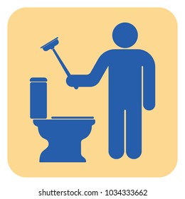 Plumbing work symbol icon. Vector illustration