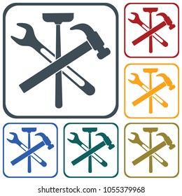 Plumbing work symbol icon. Vector illustration