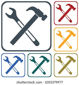 Plumbing work symbol icon. Vector illustration