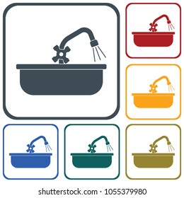 Plumbing work symbol icon. Vector illustration