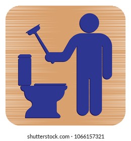 Plumbing work symbol icon. Vector illustration