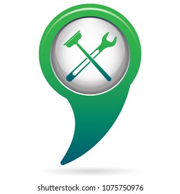 Plumbing work symbol icon. Vector illustration