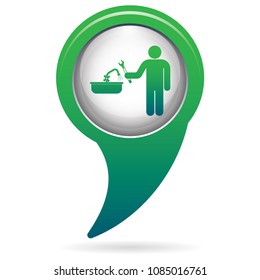 Plumbing work symbol icon. Vector illustration