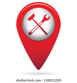 Plumbing work symbol icon. Vector illustration