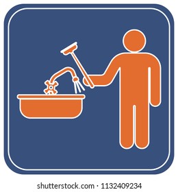 Plumbing work symbol icon. Vector illustration