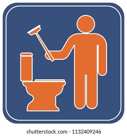 Plumbing work symbol icon. Vector illustration