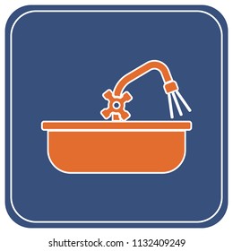 Plumbing work symbol icon. Vector illustration