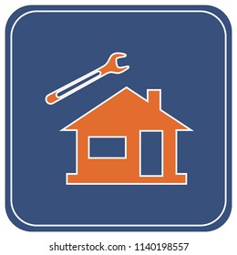 Plumbing work symbol icon. Vector illustration