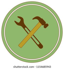 Plumbing work symbol icon. Vector illustration
