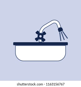 Plumbing work symbol icon. Vector illustration