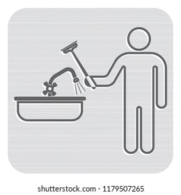 Plumbing work symbol icon. Vector illustration