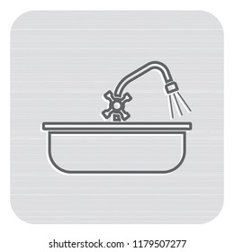 Plumbing work symbol icon. Vector illustration