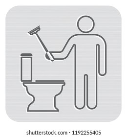 Plumbing work symbol icon. Vector illustration