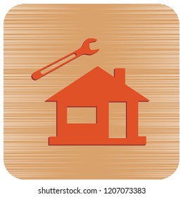 Plumbing work symbol icon. Vector illustration