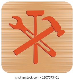 Plumbing work symbol icon. Vector illustration
