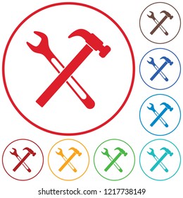 Plumbing work symbol icon. Vector illustration
