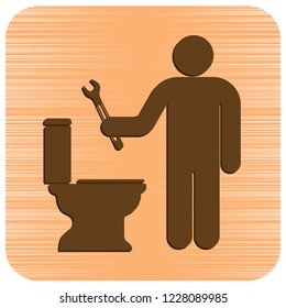 Plumbing work symbol icon. Vector illustration