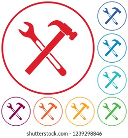 Plumbing work symbol icon. Vector illustration