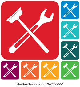 Plumbing work symbol icon. Vector illustration