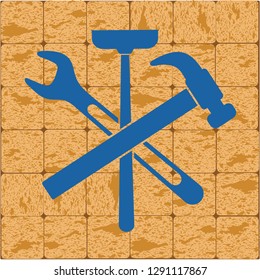 Plumbing work symbol icon. Vector illustration