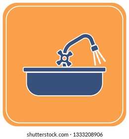 Plumbing work symbol icon. Vector illustration