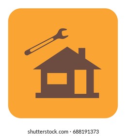 Plumbing work symbol icon. Vector illustration