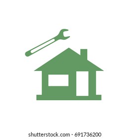 Plumbing work symbol icon. Vector illustration