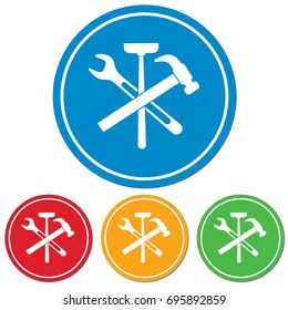 Plumbing work symbol icon. Vector illustration
