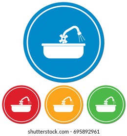 Plumbing work symbol icon. Vector illustration
