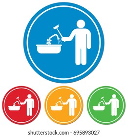 Plumbing work symbol icon. Vector illustration