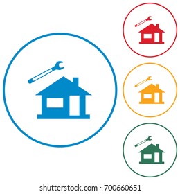 Plumbing work symbol icon. Vector illustration