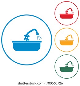 Plumbing work symbol icon. Vector illustration
