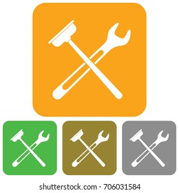 Plumbing work symbol icon. Vector illustration