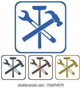 Plumbing work symbol icon. Vector illustration