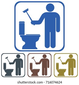 Plumbing work symbol icon. Vector illustration