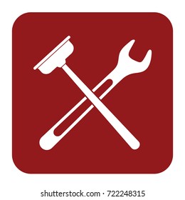Plumbing work symbol icon. Vector illustration