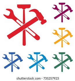 Plumbing work symbol icon. Vector illustration