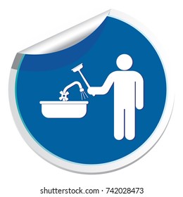 Plumbing work symbol icon. Vector illustration