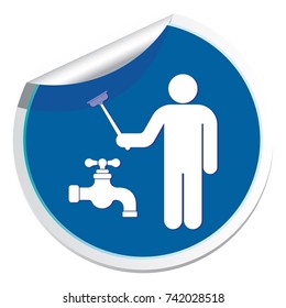Plumbing work symbol icon. Vector illustration