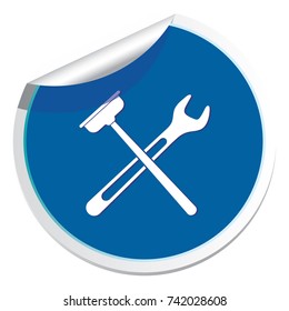 Plumbing work symbol icon. Vector illustration