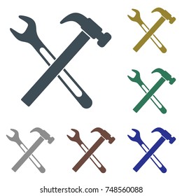 Plumbing work symbol icon. Vector illustration