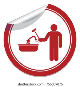 Plumbing work symbol icon. Vector illustration