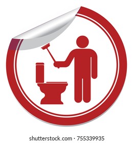 Plumbing work symbol icon. Vector illustration
