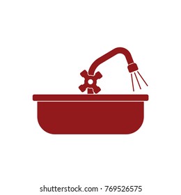 Plumbing work symbol icon. Vector illustration