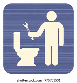 Plumbing work symbol icon. Vector illustration