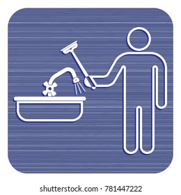 Plumbing work symbol icon. Vector illustration