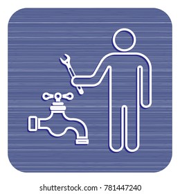 Plumbing work symbol icon. Vector illustration