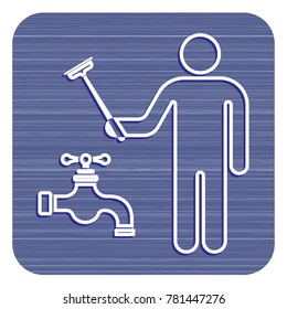 Plumbing work symbol icon. Vector illustration