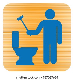 Plumbing work symbol icon. Vector illustration