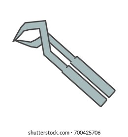 Plumbing wrench isolated